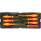 Set surubelnite izolate, late si cruce, cu creion de faza, sertar TIP A (385x150 mm) pentru dulap mobil, PH0-2, 3-5.5 mm, 60-125 mm, 7 elemente, RICHMANN EXCLUSIVE