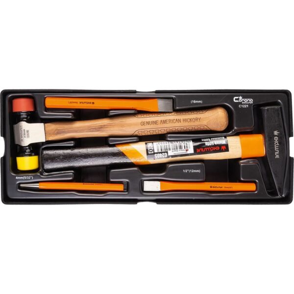 Set tinichigerie, ciocan si dalti, sertar TIP A (385x150 mm) pentru dulap mobil, 5 elemente, RICHMANN EXCLUSIVE - imagine 1