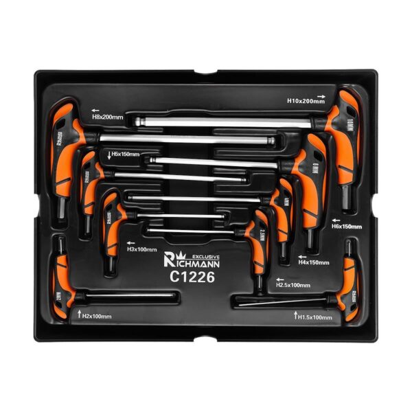 11764947_big.jpg Set chei HEX cu maner TIP T, sertar TIP B (385x290 mm) pentru dulap mobil, 1.5-10 mm, 9 buc, RICHMANN EXCLUSIVE - imagine 1