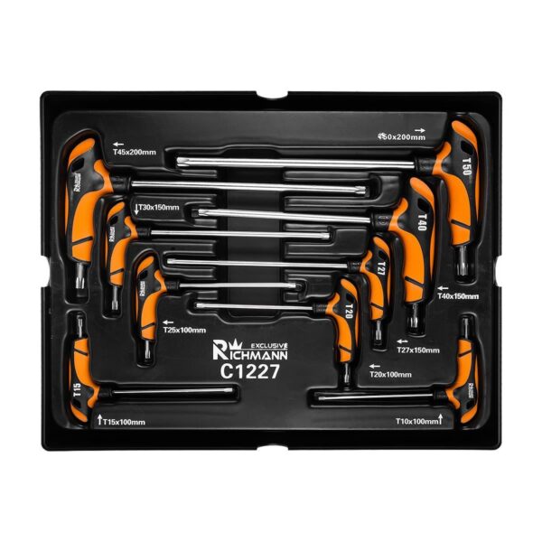 11764948_big.jpg Set chei TORX cu maner TIP T, sertar TIP B (385x290 mm) pentru dulap mobil, T10-T50, 9 buc, RICHMANN EXCLUSIVE - imagine 1