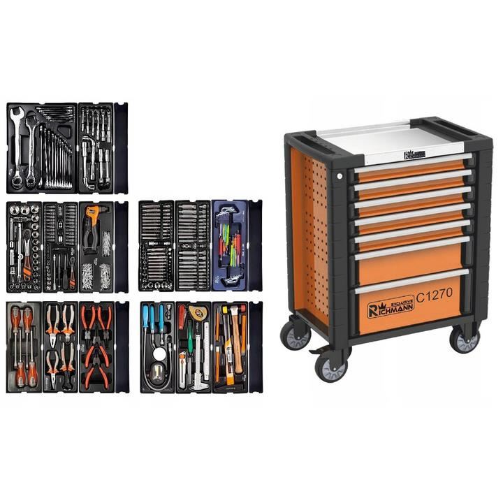 11764973_big.jpg Dulap mobil pentru unelte, 7 sertare, 725x927x465 mm, contine 14 seturi de unelte, 253 elemente, RICHMANN EXCLUSIVE - imagine 1