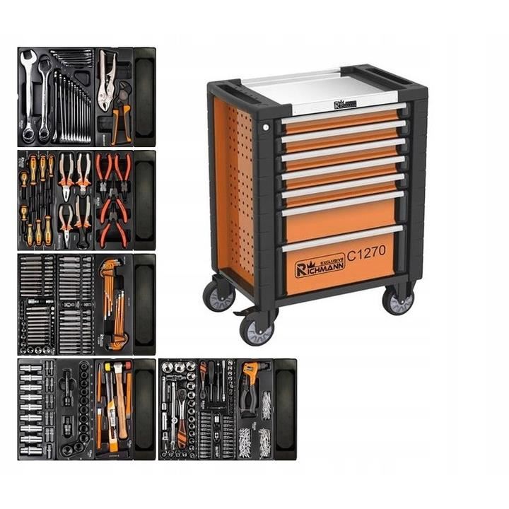 11764974_big.jpg Dulap mobil pentru unelte, 7 sertare, 725x927x465 mm, contine 14 seturi de unelte, 268 elemente, RICHMANN EXCLUSIVE - imagine 1