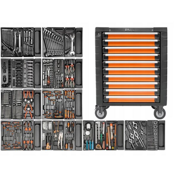 11764975_big.jpg Dulap mobil pentru unelte, 10 sertare, 725x927x465 mm, contine 25 seturi de unelte, 386 elemente, RICHMANN EXCLUSIVE - imagine 1