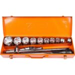 Set/trusa chei tubulare, 3/4", 14 piese, 22-50 mm, Richmann Exclusive