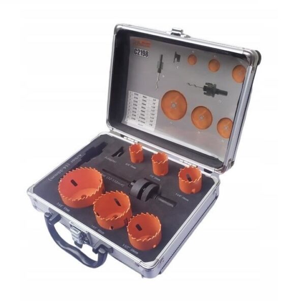 Carote bimetal pentru gaurit lemn, metal, set 9 piese, 19-57 mm, Richmann Exclusive - imagine 1