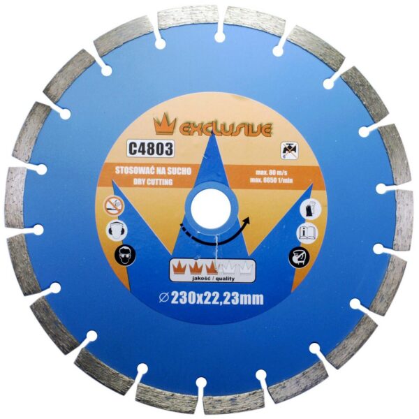 11765351_big.jpg Disc diamantat, beton, taiere uscata, 230 mm/22.23 mm, Richmann Exclusive - imagine 1