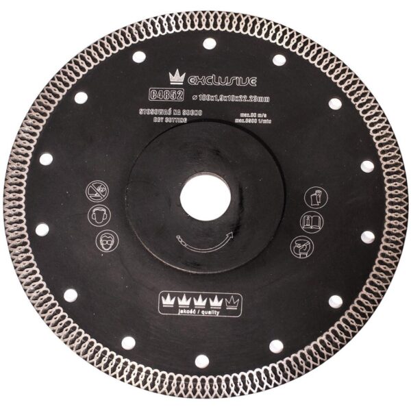 11765385_big.jpg Disc diamantat turbo subtire, placi ceramice, taiere umeda si uscata, 180 mm/22.23 mm, Richmann Exclusive - imagine 1