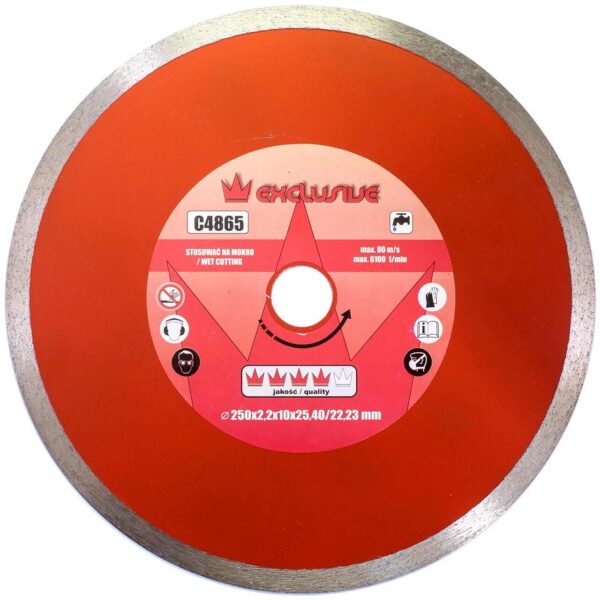 Disc diamantat, ceramica, taiere umeda, 250 mm/25.4 mm, Richmann Exclusive - imagine 1