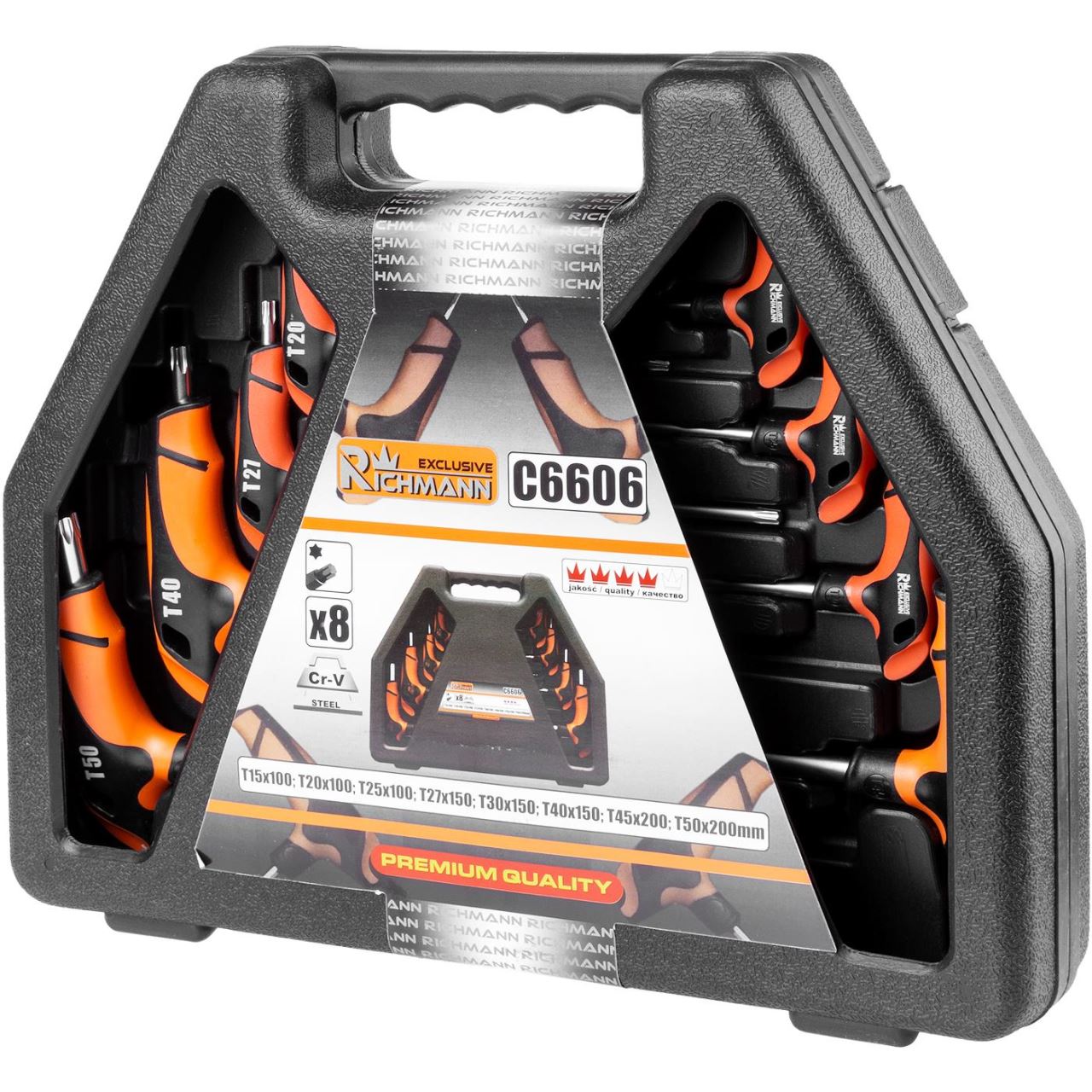 11765593_big.jpg Chei torx cu maner T, 8 buc, T15-T50 mm, RICHMANN EXCLUSIVE - imagine 1