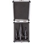 Burghie pentru metal, in trepte, profesionale, titan, set 3 buc, 4-12/20/32 mm, Richmann Exclusive