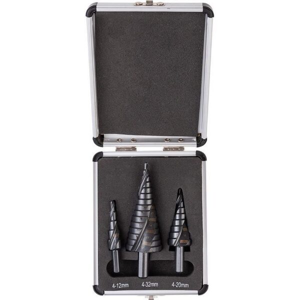 Burghie pentru metal, in trepte, profesionale, titan, set 3 buc, 4-12/20/32 mm, Richmann Exclusive - imagine 1