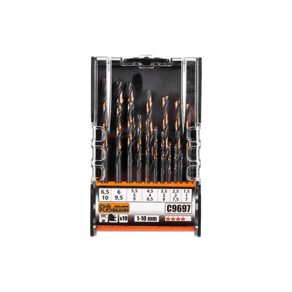 11765981_big.jpg Set 19 burghie pentru metal, HSS, 1-10 mm, Richmann Exclusive - imagine 1