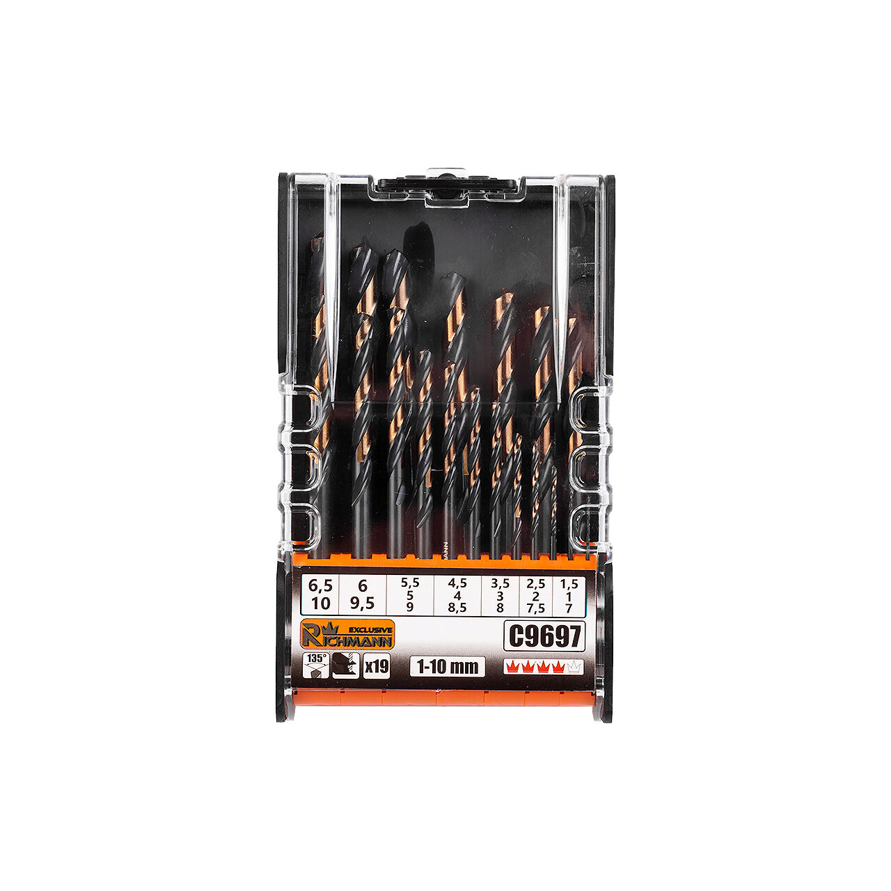 11765981_big.jpg Set 19 burghie pentru metal, HSS, 1-10 mm, Richmann Exclusive - imagine 1