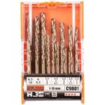 Set 19 burghie cobalt pentru metal, 1-10 mm, Richmann Exclusive