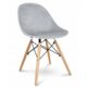 Scaun stil scandinav, PP, lemn, gri, 45x56x77 cm, Cava