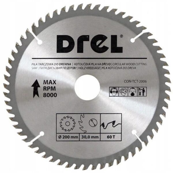11766463_big.jpg Disc circular vidia, 60 dinti, 200 mm, Drel - imagine 1