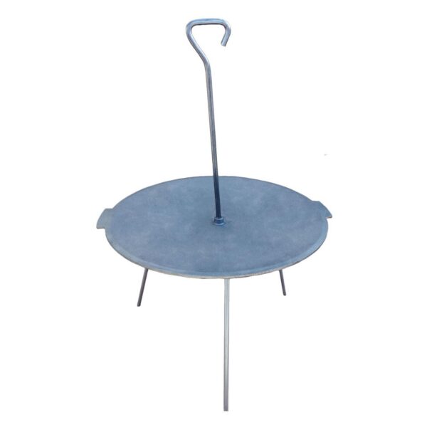 Disc pentru gratar, fonta, cu picioare si agatator, 52 cm, Premium - imagine 1