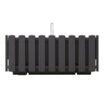 Jardiniera decorativa, suport metalic, sistem irigare,​​​​​​​ antracit, 38x18x16.2 cm, Boardee Fencycase W 