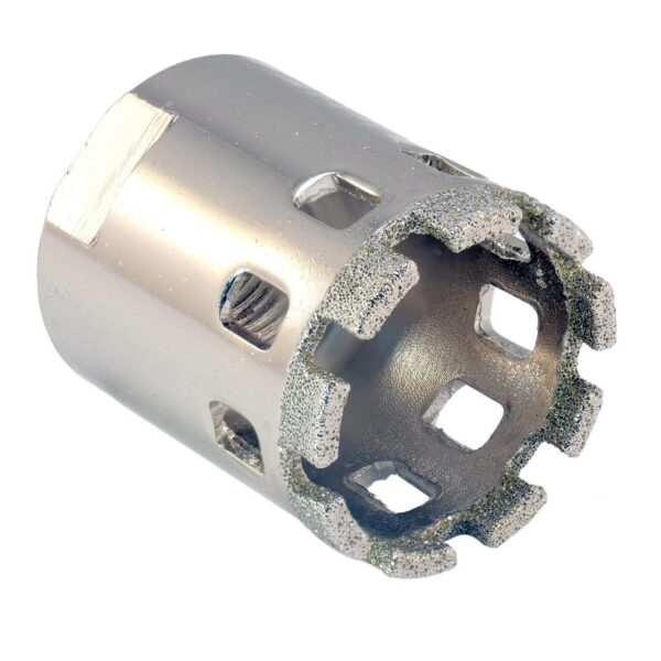 Carota diamantata, vacuum brazed, pentru placi ceramice, sticla, piatra, teracota, M14, 51 mm, Dedra - imagine 1