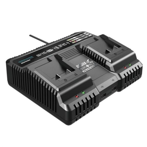 Incarcator rapid dublu pentru acumulatori, 2x4.5 Ah, 18V, SAS+ALL, Dedra - imagine 1