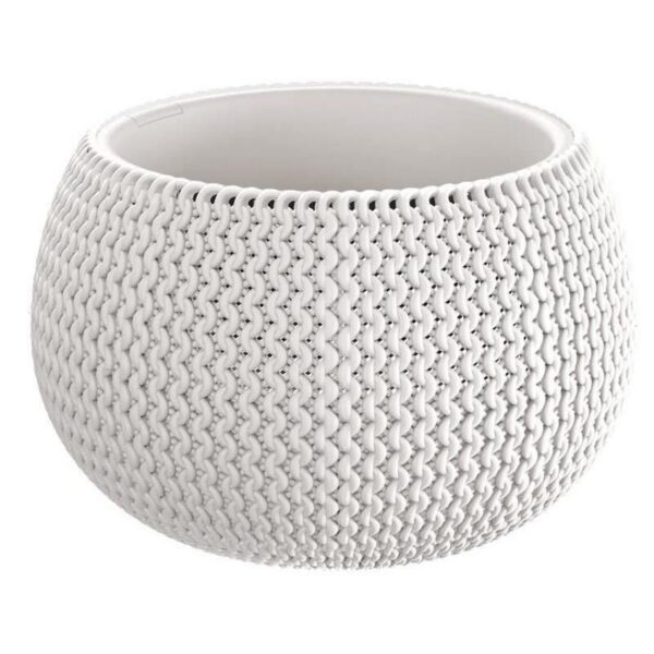 Ghiveci decorativ pentru flori, rotund, alb, 29x19.5 cm, Splofy Bowl - imagine 1