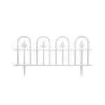 Gard de gradina decorativ, plastic alb, set 4 buc, 60x30.5 cm