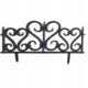 Gard de gradina, plastic negru, set 4 buc, 59.5x37 cm