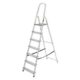 Scara aluminiu, 6 trepte, platforma, max 125 kg, 2.15 m, Drabest