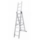 Scara aluminiu, 3 tronsoane, 7 trepte, max 150 kg, 4.23 m, Drabest