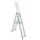 Scara aluminiu, 3 tronsoane, 9 trepte, max 150 kg, 4.81 m, Drabest