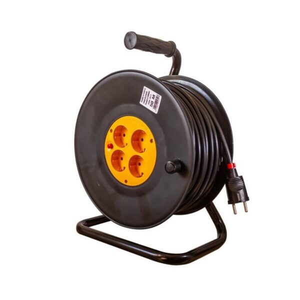 Prelungitor electric pe tambur, 40 m, 3x2.5, 4 prize, Gelux - imagine 1
