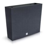 Jardiniera decorativa, imitatie ratan, antracit, 58x18x49.8 cm, Rato Case