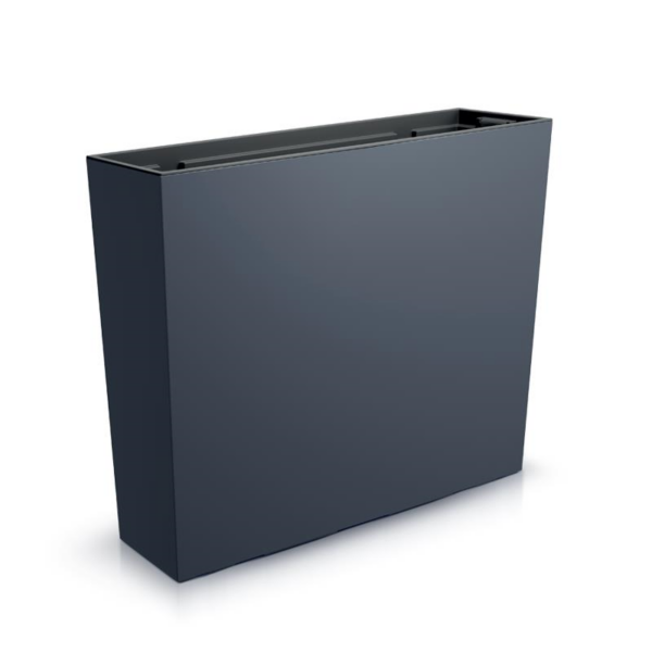 Jardiniera decorativa, antracit, 58x18x49.8 cm, Urbi Case - imagine 1