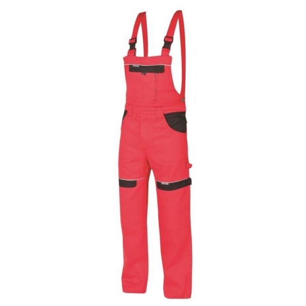 Pantaloni cu pieptar, rosu, marimea L/52 - imagine 1
