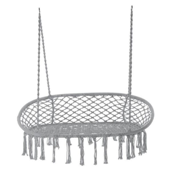 Leagan tip scaun, dublu, gri, max 300 kg, 110x62x73 cm - imagine 1