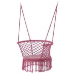 Leagan tip scaun, cu perna, roz, max 150 kg, 80x60x120 cm, Rivo