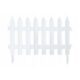 Gard de gradina decorativ, din plastic, alb, set 7 buc, 3.2 m x 35 cm