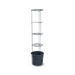 Ghiveci decorativ pentru rosii, rotund, antracit, 39.2x31.5x153 cm, Tomato Grower