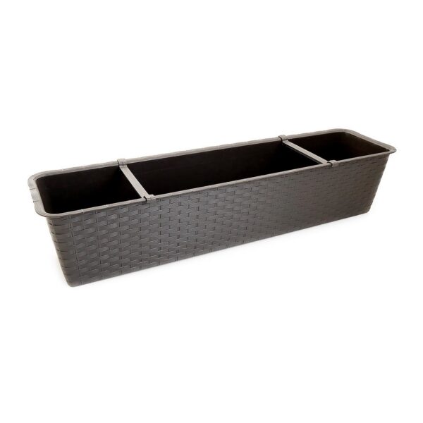 Jardiniera decorativa, maro, 68.5x17.3x15 cm, Ratolla Case P  - imagine 1