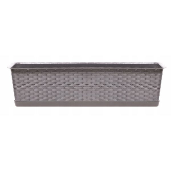 Jardiniera decorativa, cafeniu, 68.5x17.3x15 cm, Ratolla Case P  - imagine 1