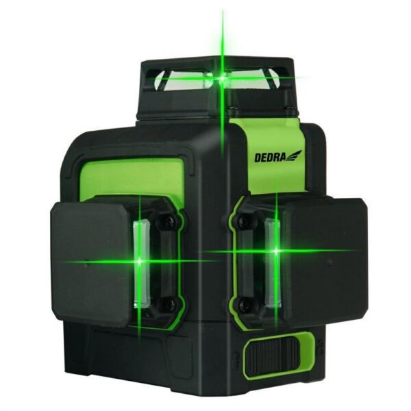 Nivela laser, 3D, verde, 30 m, Dedra - imagine 1