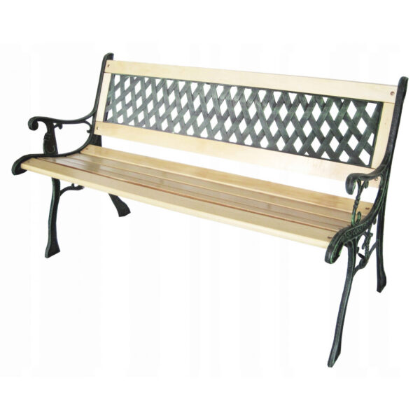 11768568_big.jpg Banca de gradina, lemn, structura metal, 122x56x74 cm, Ramona - imagine 1
