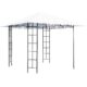 Pavilion pentru gradina/terasa, cadru metalic, alb, 3x3x2.65 m, Delia