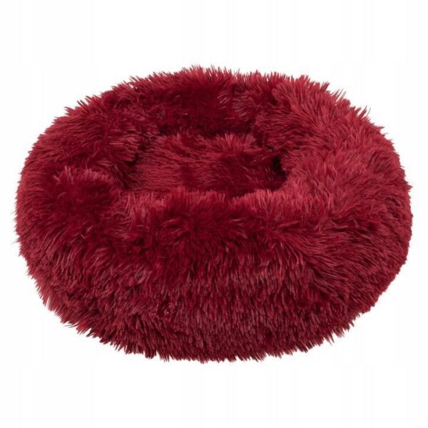 Culcus moale, pentru caine/pisica, rosu, 80 cm - imagine 1