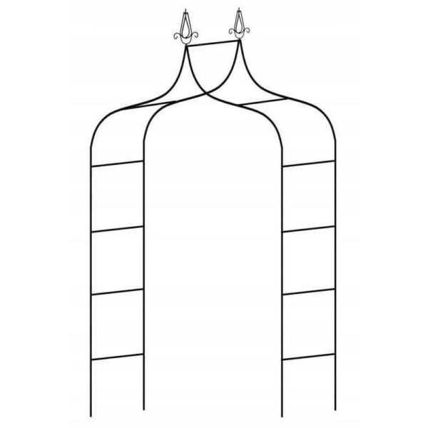 Arcada metalica, pergola, pentru gradina, ascutita, 150x37x240 cm - imagine 1