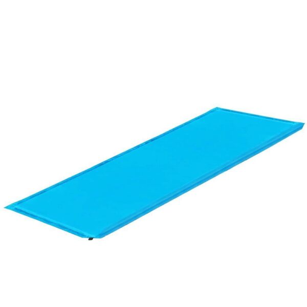 Saltea camping auto-gonflabila, poliester si spuma PU, albastru, 180x50 cm, Springos - imagine 1