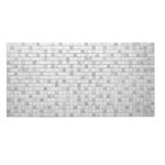 Panou decorativ, PVC, model mozaic, nuante gri si alb, 96x48.5cm