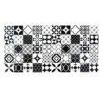 Panou decorativ, PVC, model mozaic, alb si negru, 96x48.5cm