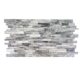 Panou decorativ, PVC, model piatra 3D, nuante gri inchis, 96x48.5 cm