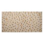 Panou decorativ, PVC, model mozaic, nuante portocaliu murdar, 96x48.5cm